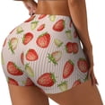 thumbnail image 2 of Vsdgher Strawberries print Workout Shorts for Women Seamless Soft Smooth Gym Yoga Scrunch Active Exercise Fitness Shorts, 2 of 8