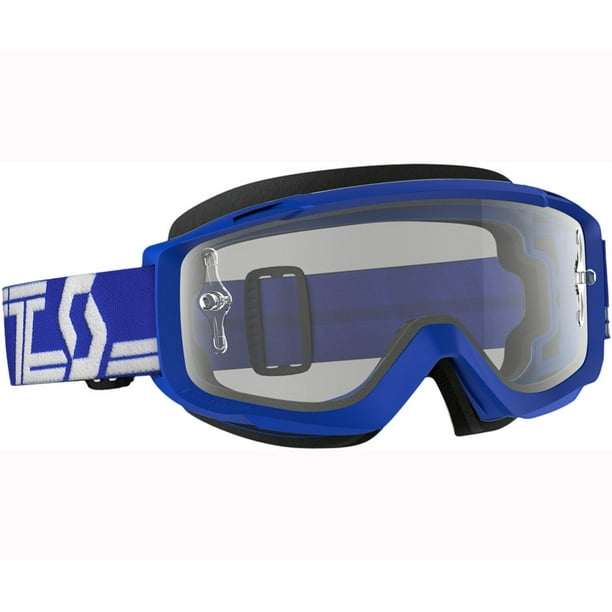 Scott Split OTG MX Offroad Goggles Blue/White w/Clear Works Lens
