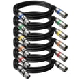 thumbnail image 1 of Cables XLR Heams Professional, paquete de 6 unidades, 1,8 m, macho a hembra, 1 of 6