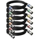 thumbnail image 1 of Cables XLR Heams Professional, paquete de 6 unidades, 1,8 m, macho a hembra, 1 of 6