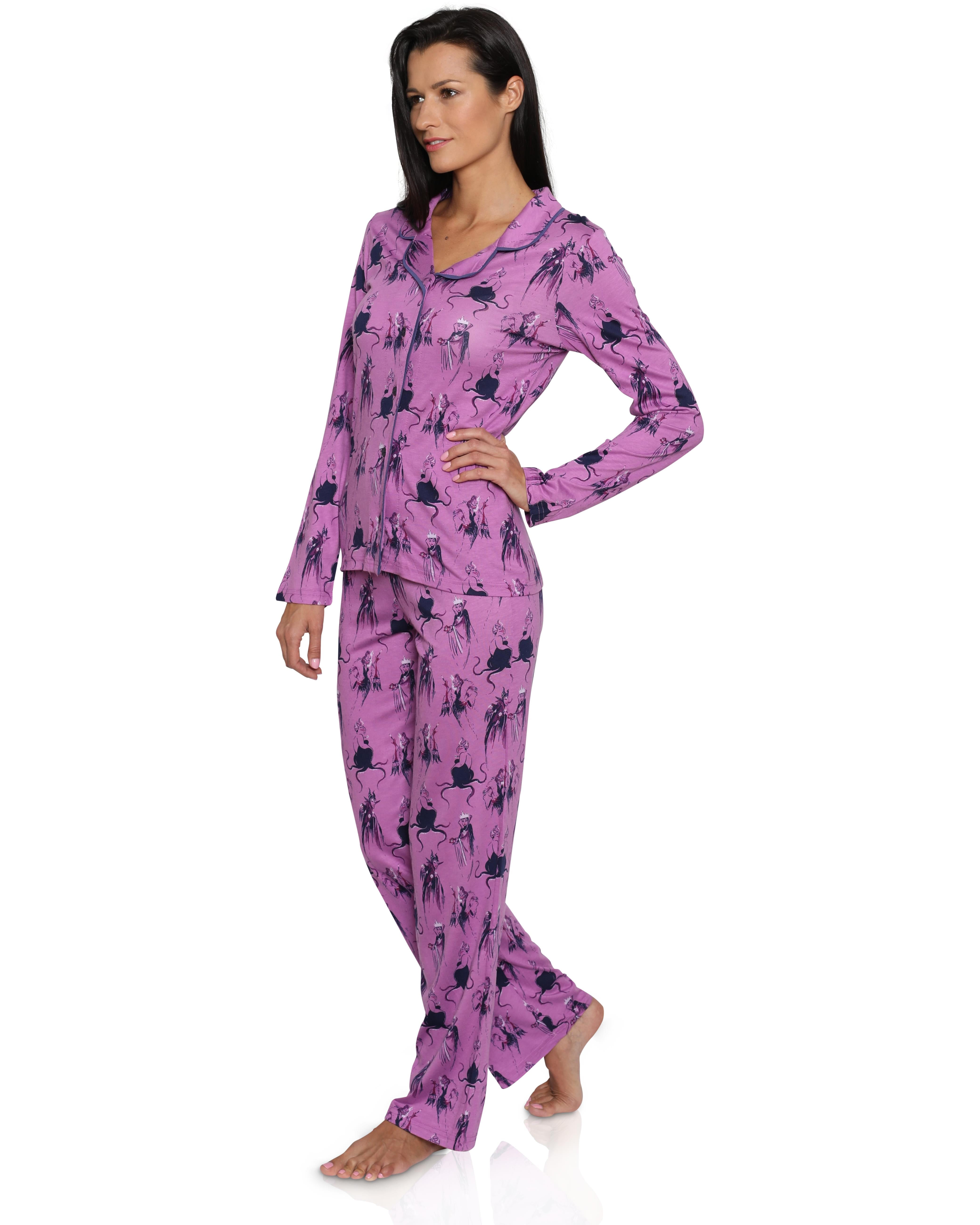 Size XS Villains Purple Disney Jasmine Long Sleeve Womens Coat Pajama Set
