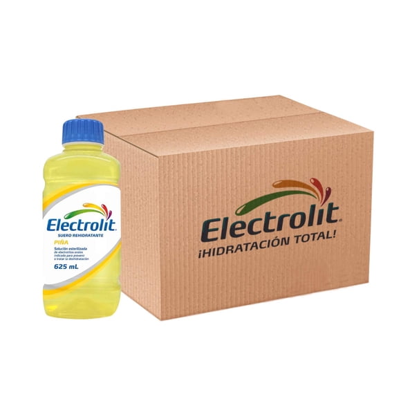 Electrolit Sabor PI&Ntilde;A (12 frascos) Suero Rehidratante - 625 ml