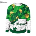 thumbnail image 2 of Chándal del Día de San Patricio para hombre, sudaderas de cuello redondo, jersey de pareja, sudaderas gráficas, ropa de calle Vintage, ropa masculina, 2 of 4