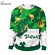 thumbnail image 4 of Sudaderas con estampado del Día de San Patricio para hombre, jersey de gran tamaño, ropa de calle Vintage, cuello redondo, 4 of 4