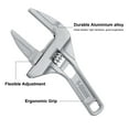 thumbnail image 4 of Uxcell Adjustable Wrench 7.67" Aluminium Alloy Wrench Set Universal Spanner Wide Jaw Phosphating for End Plumbing Repairs, 4 of 7