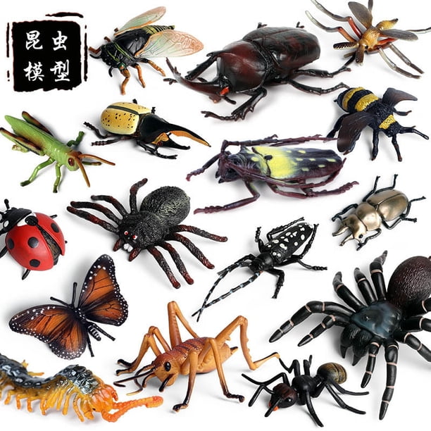 Simulation Insect Animal Model Butterfly Spider Bee Scorpion Centipede Figurine Collection Cognitive Education Children Toy GiftM-1221 He Qiyong unisex