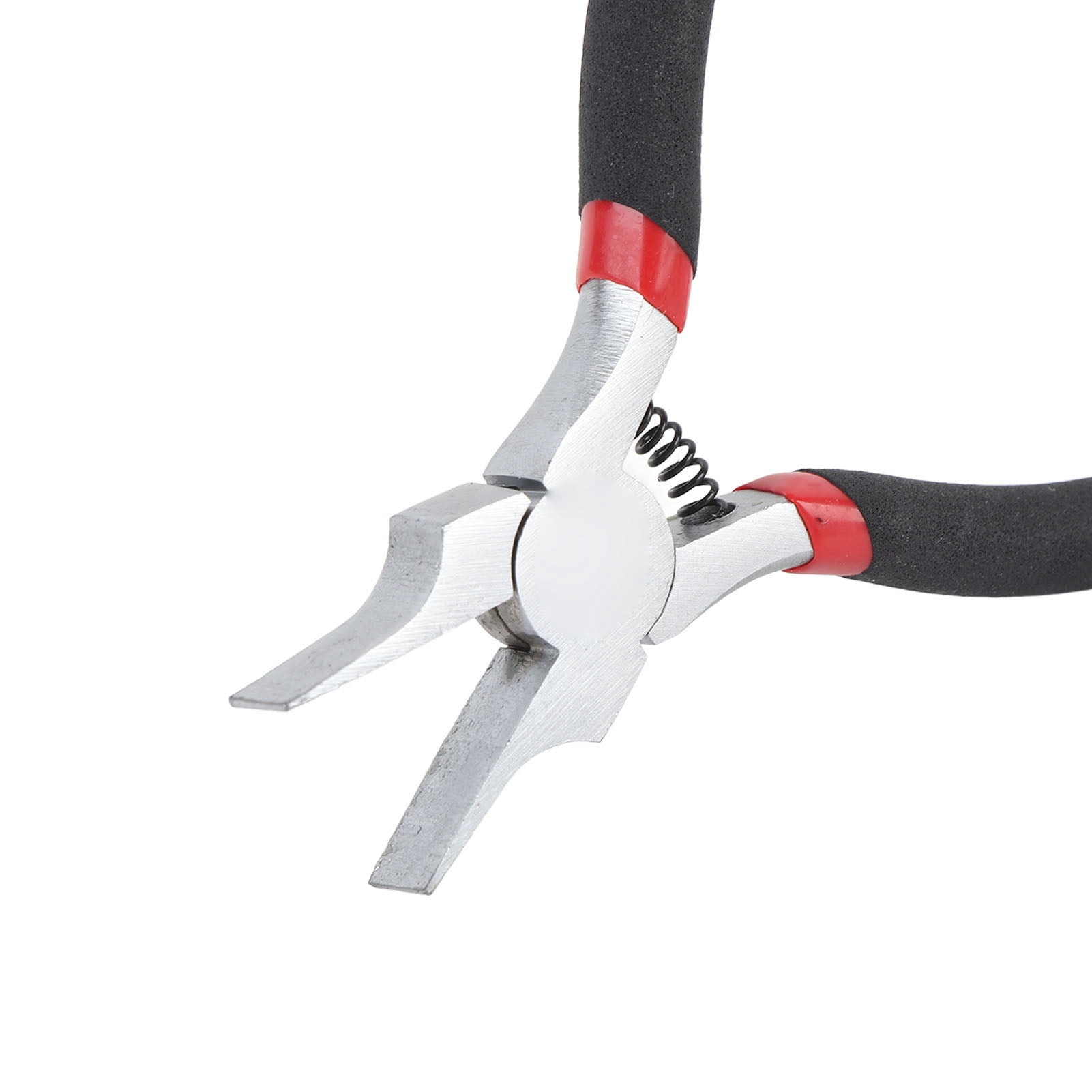 BIMZUC 5.31 Inch / 13.5 cm Wide Flat Nose Pliers Multifunctional Ni Iron Alloy Thin Needle Nose Jewelry Pliers for Crafting Wire Bending