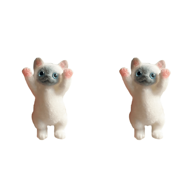 Cat Squeeze Toy Kitten Desecompresión Alivio Del Estrés Juguete para La Oficina (gris)