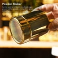 XJUPowder Shaker Dispenser, Stainless Steel Powder Sugar Shaker with Lid, Gold Fine Mesh Powder