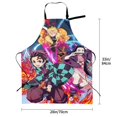 thumbnail image 5 of Demon Slayer Adjustable Bib Apron, Waterdrop Resistant Aprons with 2 Pockets Cooking Kitchen Aprons for Women Men Chef, 5 of 8