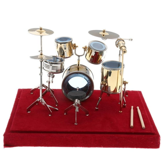 Collection Copper Bass 1/8 1/14 Scale Drum Set Musical Instrument