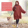 thumbnail image 4 of Wearable Oversized Blanket,Red Christmas Deer Pattern Wearable Blanket Hoodie for Adults,Cozy Hooded Blankets with Super Pockets,Super Warm Fuzzy Pullover for Women & Men, 4 of 6