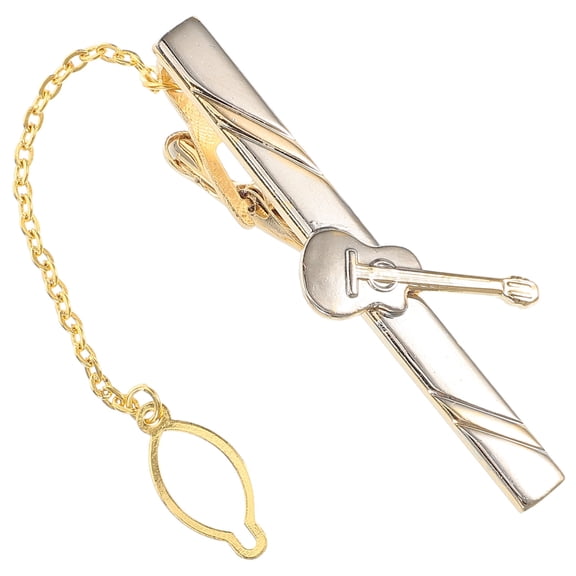 WHAMVOX Stylish Guitar Copper Tie Clip For Music Teachers And Performers Keeps Ties Neat Suit Accessory For Banquets And Music Events