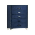 thumbnail image 7 of Pemberly Row 5-Piece Contemporary Velvet Eastern King Bedroom Set in Blue, 7 of 7