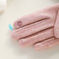 thumbnail image 5 of Yesbay Women Gloves Touch Screen Windproof Warm Gloves Thermal Knitted Gloves with Fluffy Fur Trim, 5 of 8
