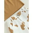 thumbnail image 5 of Kids Girls Summer Outfits Sleeveless Halter Tops and Elastic Cow Print Pants Set, 5 of 7