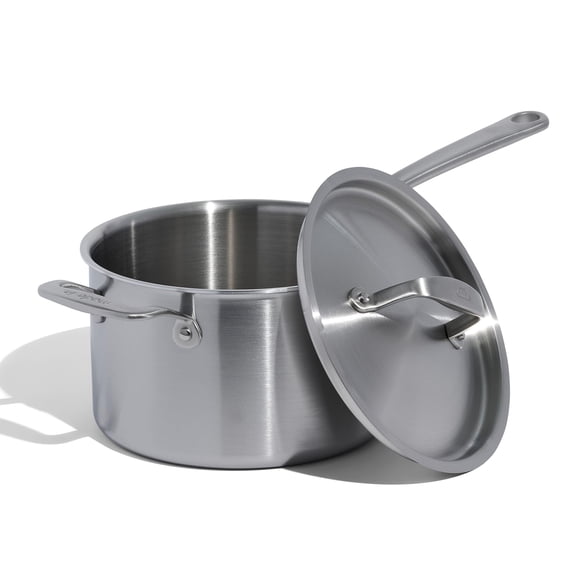 Cacerola hecha en utensilios de cocina de acero inoxidable de 4 litros, 5 capas con tapa