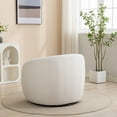 thumbnail image 5 of SEYNAR Modern Velvet 360 Degree Swivel Accent Armchair Set of 2,Upholstered Round Barrel Side Chair for Living Room, 5 of 10