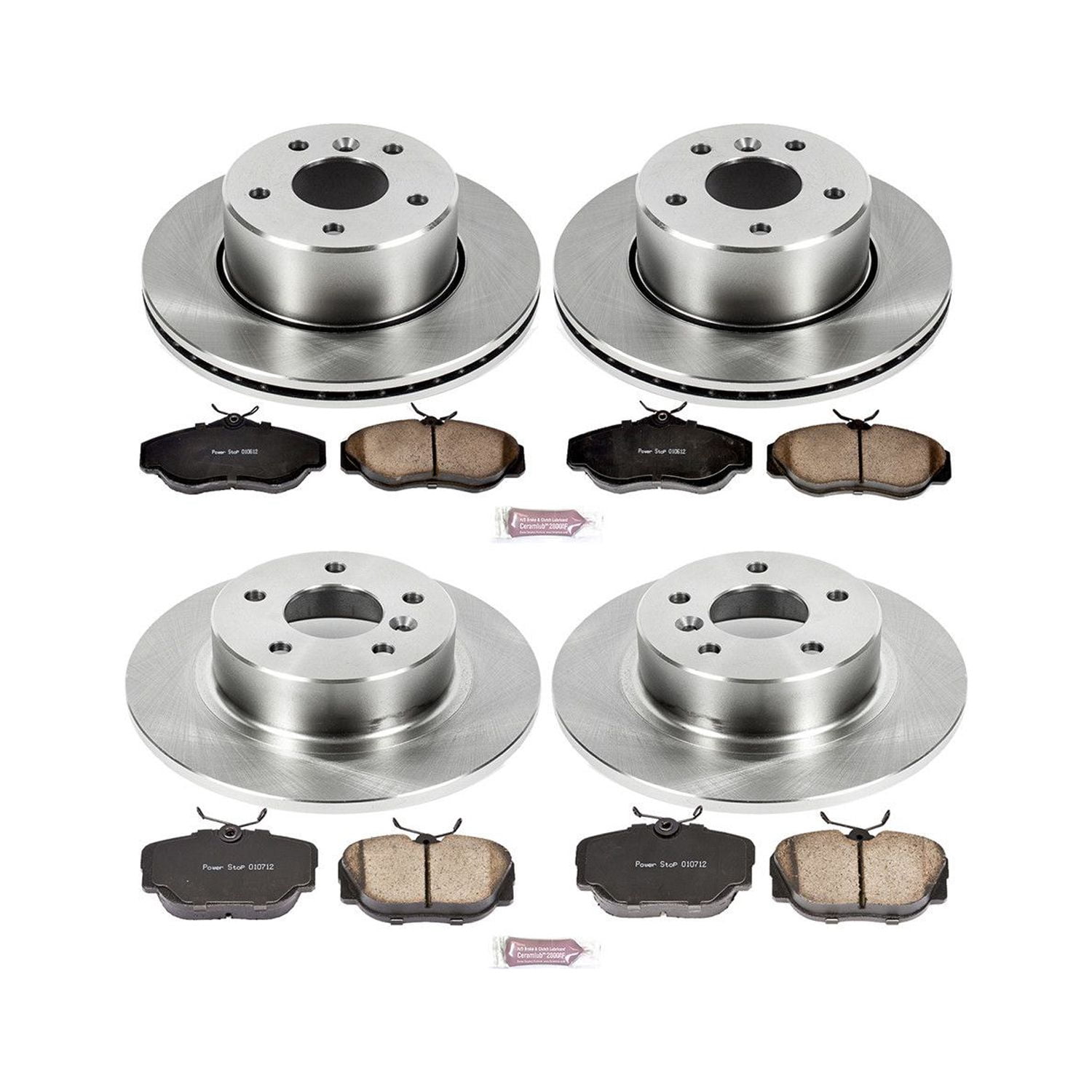 Power Stop Front and Rear Stock Replacement Brake Pad and Rotor Kit KOE6153