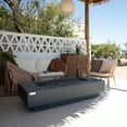 thumbnail image 5 of Elementi Plus Positano Propane Fire Pit for Outside Outdoor Fire Pit Table Smokeless Firepit Concrete Rectangular Fire Table Patio Heater Fireplace 60000 BTUs - Dark Grey, 60 x 31.9 Inches, 5 of 10
