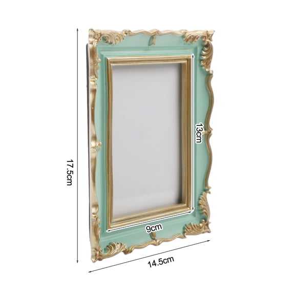 Niceminiwall Decorative Photo Frame Green Resin Photo Frame Multiple Display Options Easy Photo Insertion For Framed Prints