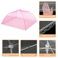 thumbnail image 4 of 6 Pcs Grandes y Altas Cubiertas para Alimentos de Malla de 17" para Exteriores, Cubiertas Protectoras para Alimentos Plegables, Rosa, 4 of 6