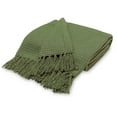 thumbnail image 2 of Luxurious Cozy Soft All Season Cotton Waffle Weave Throw Blanket with Fringes - 70x50 Inches, 2 of 3