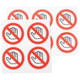 thumbnail image 1 of Miangastore 10pcs Do Not Touch Sticker Do Not Use Hand Signs Self Adhesive Decal No Touch Sign, 1 of 8