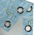 thumbnail image 4 of Ambesonne Animal Grommet Curtain, Cartoon Seahorses, 50" x 96", Blue, 4 of 6
