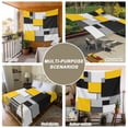 thumbnail image 6 of Yellow Grey Black Geometric Small Tapestry for Bedroom Wall Hanging Tapestry, Modern Abstract Art Ceiling Backdrop Tapestries Poster Blanket Wall Decor for Teens Room Living Room Dorm 23" x 28", 6 of 8