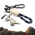 thumbnail image 1 of Weseecase Keychain, Aluminum Alloy Dinosaur Charm Paired with a Hand-woven Bracelet, Mini Dinosaur Keychain, 1 of 7