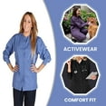 thumbnail image 5 of Women's Warm Up Medical Scrub Jacket (Ceil Blue, Medium), 5 of 7