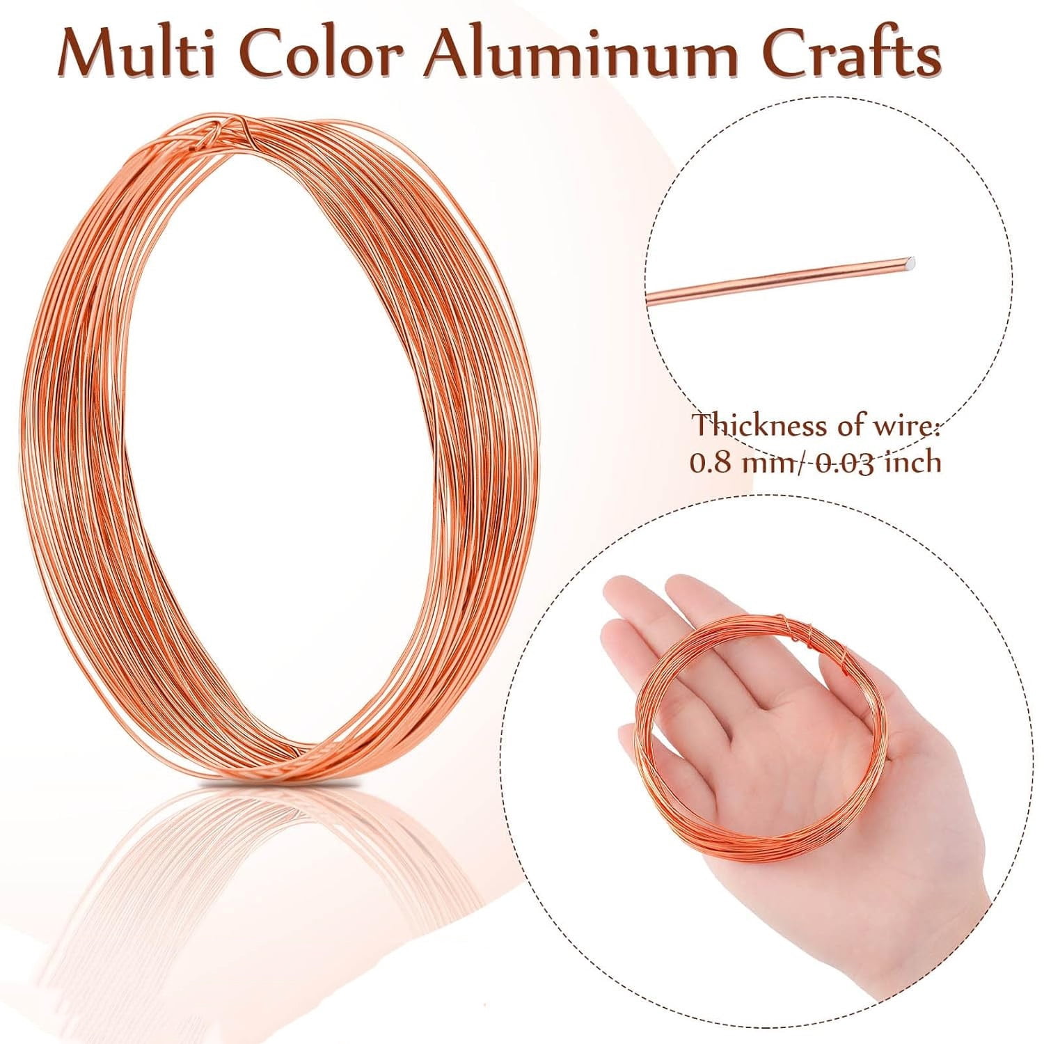 DIY Craft Aluminum Wire,Bexikou 26 Colors Flexible Floral Jewelry Beading Wire,Aluminum Craft Wire for Jewelry Making,DIY Crafts,DIY(20 Gauge, 0.8mm)