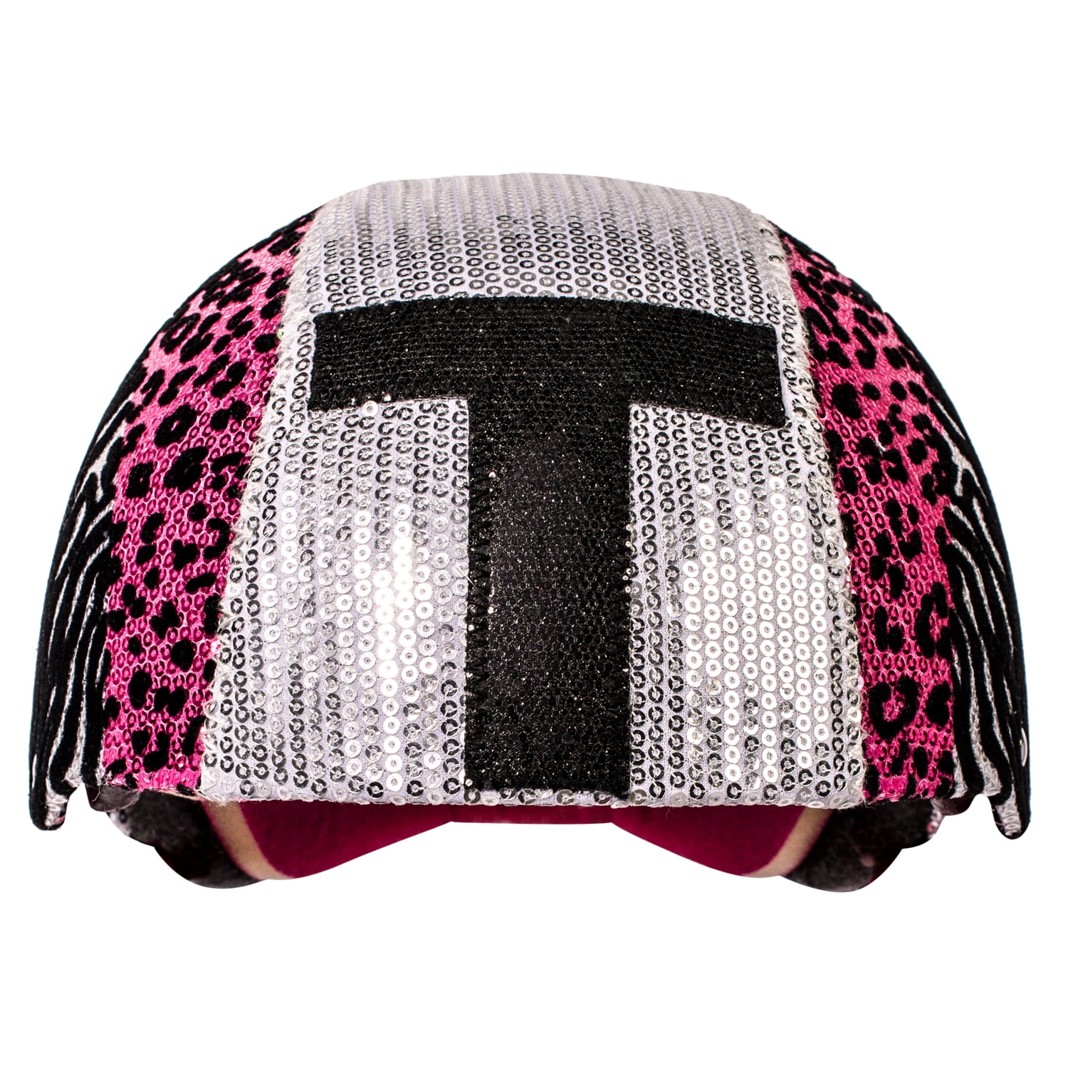 S -On the Go Glam Gear Helmet Raskullz for Justice Sequins Pink Leopard Ages 5+ 