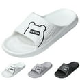 thumbnail image 2 of Akiihool Platform Sandals Comfortable Men's and Women's Slides Slippers Summer Open Toe Slide Sandals Beach Shoes (White,11), 2 of 5