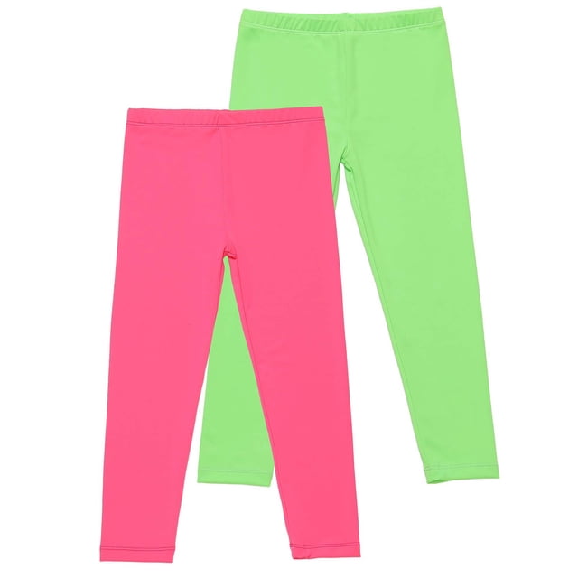 Odeerbi 3-12 Años Niñas 2 Pcs Leggings Mallas Elásticas Lycra Pantalones de Comodidad Suavidad Transpirable Pantimedias