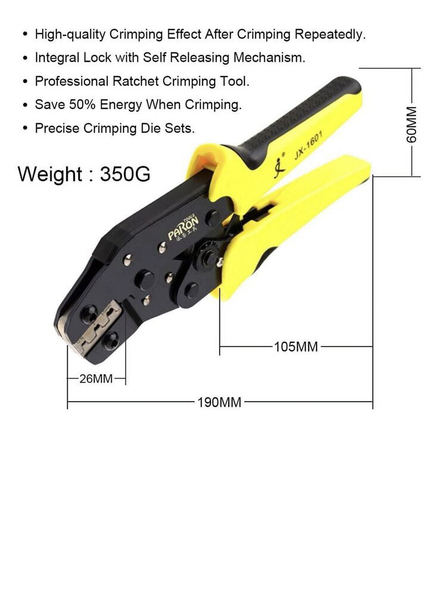 Ratchet Crimper Plier Crimping Tool Cable Wire Connectors Electrical Terminals
