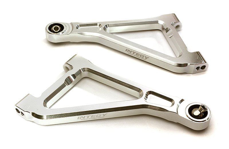 Integy RC Model Hop-ups C28561SILVER Billet Machined Front Upper Arms for Traxxas 1/7 Unlimited Desert Racer