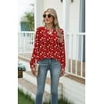 thumbnail image 4 of Weardear Womens Long Sleeve Tunic Tops Fall Dressy Casual Trendy Blouses Pleated Shirt, 4 of 6