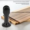 thumbnail image 4 of OUNONA Black Stainless Steel Bathroom Partition Brackets, 4-Piece Set, and Easy to Install Hardware, 4 of 7