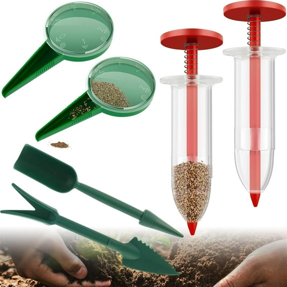 6 Pcs Seed Spreader,Mini Sowing Seed Dispenser with 5 Speeds, Seed Sower Spreader Handheld for Tiny Seeds