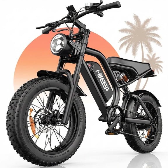 20" Fat Tire Electric Bike for Adults, 1500W Peak Adults Ebike, 48V 15Ah Battery Electric Mountain Bike UL2849