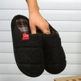 thumbnail image 5 of Shadoumai Unisex Winter Indoor Slippers Warm Half Coverage Home Slides Cozy Lined Shoes For Women And Men, 5 of 6