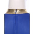 thumbnail image 5 of Hansber Women's Praise Dance Dress Metallic Patchwork Worship Tunic Irregular Hem Lyrical Dancewear Garment Royal Blue XXL, 5 of 7