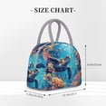 thumbnail image 2 of Vsdgher Colorful Underwater Plant Turtle Print Insulated Lunch Bag Simple Bento Cooler Bag Lunch Tote Bag , Suitable for picnics, school, work, 2 of 6