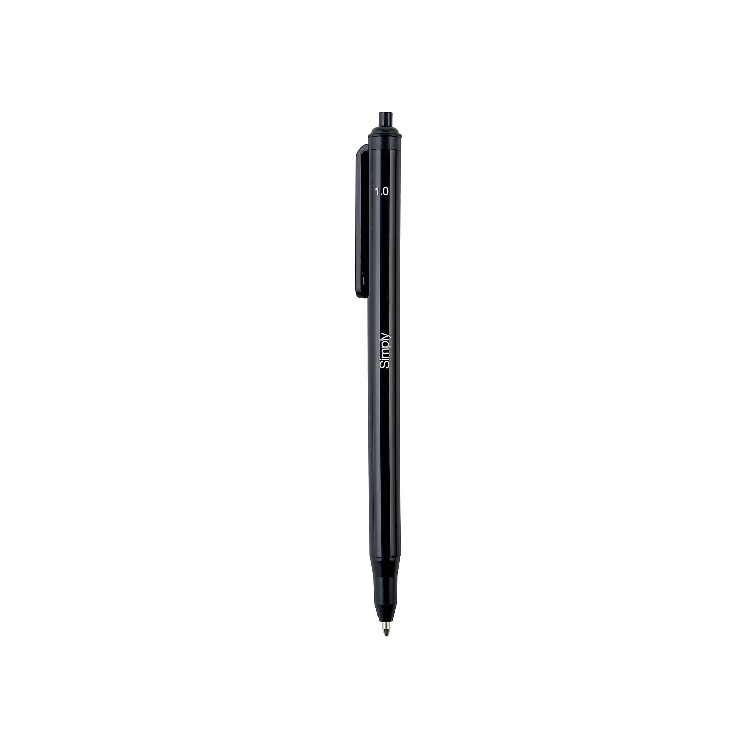 Staples SIMPLY BALLPOINT RT MED BLK DZ 2498032