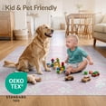 thumbnail image 4 of ODIKA 8'x10' Ultra-Soft Area Rug, Preppy Cute Motif Clusters Checkered Scattered Motifs Dotted Pink Flowing None Washable, Bare feet friendly, Silk-Touch for Bedroom, Under Sectional, 4 of 7