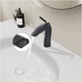 thumbnail image 4 of JERFIT Modern Single Hole Bathroom Faucet, Matte Black Vessel Sink Faucet with Lever Handle, Lead-Free Solid Brass Construction for Lavatory, 4 of 8
