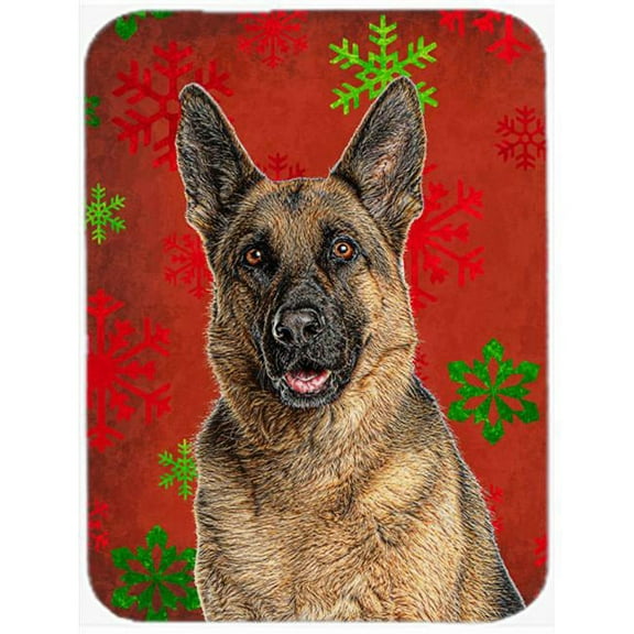 Carolines Treasures  Red Snowflakes Holiday Christmas German Shepherd Mouse Pad