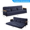 thumbnail image 2 of Puremind Canapé-Lit de Sol 86,6 Po L, Fauteuil Convertible avec Dossier Réglable à 6 Positions, Futon pour la Maison/appartement, Bleu, 2 of 8